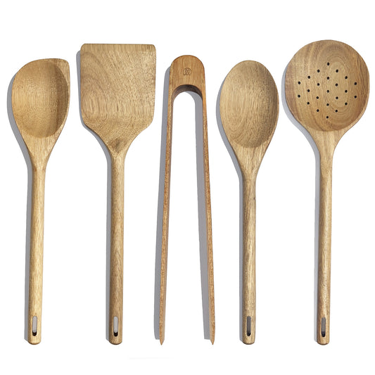 Acacia Wood Cooking Utensils Set - 5 PC