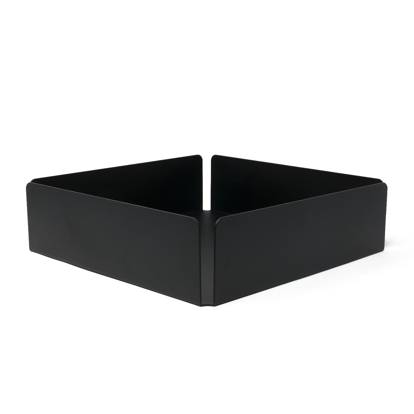 Square Organizer Tray, Black Steel